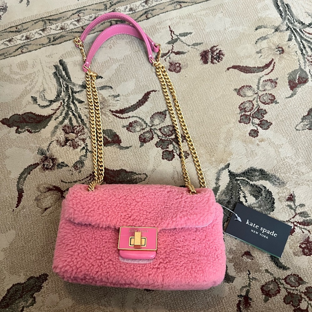 Kate Spade Shearling Shoulder / Crossbody Bag